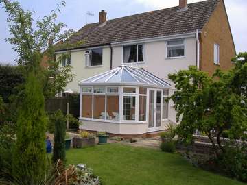 Miss G : Moreton Wirral : Design and Build 2800 white PvcU Conservatory with a 35mm 5 ply poycarbanate roof